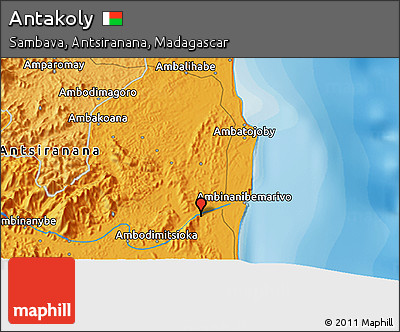 Political 3D Map of Antakoly