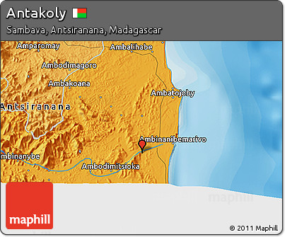 Political 3D Map of Antakoly