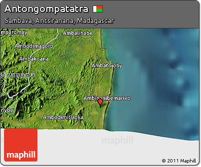 Satellite 3D Map of Antongompatatra