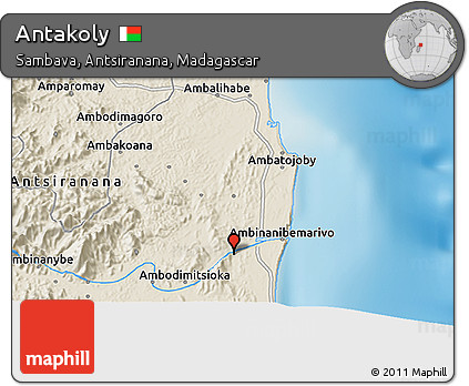 Shaded Relief 3D Map of Antakoly