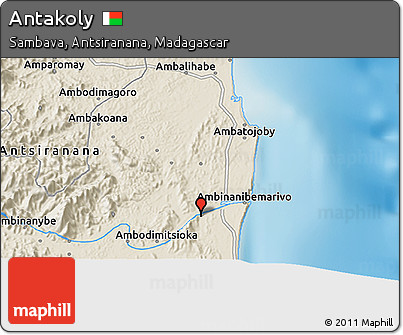 Shaded Relief 3D Map of Antakoly