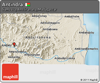 Shaded Relief 3D Map of Antindra