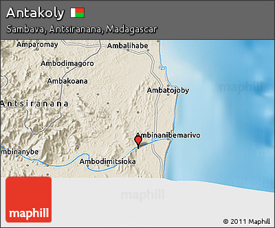 Shaded Relief 3D Map of Antakoly
