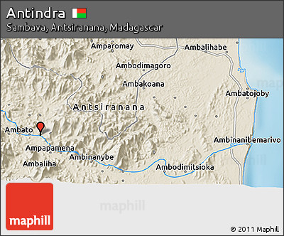 Shaded Relief 3D Map of Antindra