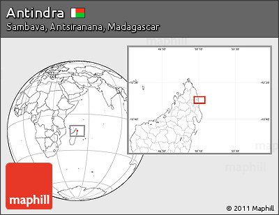 Blank Location Map of Antindra