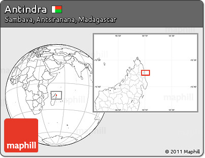 Blank Location Map of Antindra