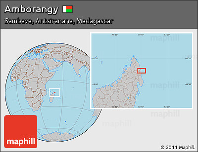 Gray Location Map of Amborangy
