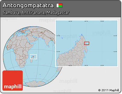 Gray Location Map of Antongompatatra