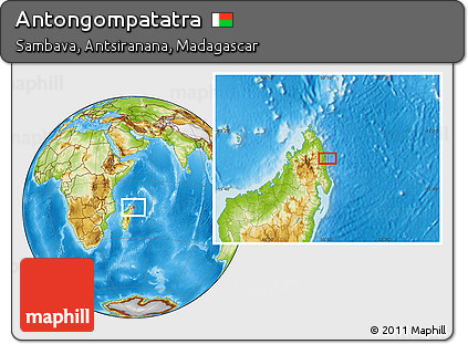 Physical Location Map of Antongompatatra