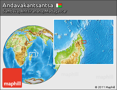 Physical Location Map of Andavakantsantsa