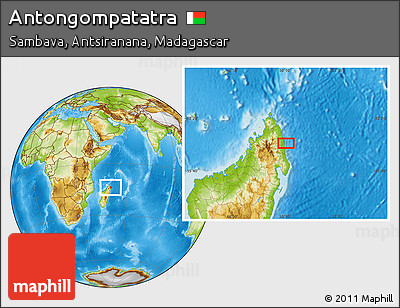 Physical Location Map of Antongompatatra