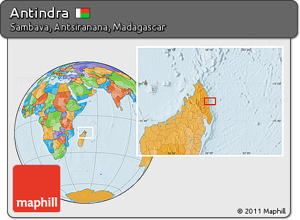 Political Location Map of Antindra