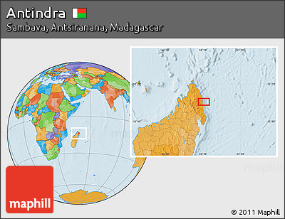 Political Location Map of Antindra