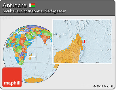 Political Location Map of Antindra