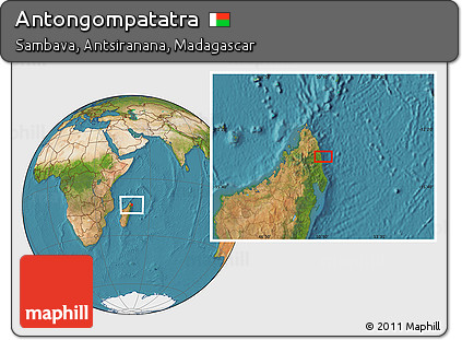 Satellite Location Map of Antongompatatra