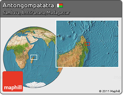 Satellite Location Map of Antongompatatra