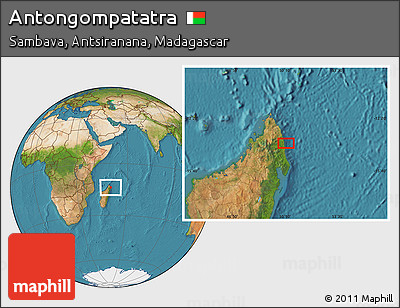Satellite Location Map of Antongompatatra