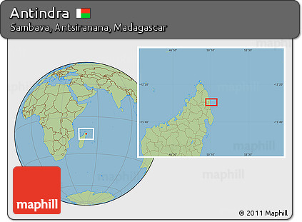 Savanna Style Location Map of Antindra