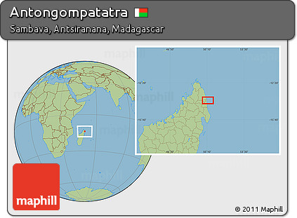 Savanna Style Location Map of Antongompatatra