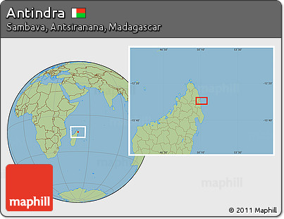 Savanna Style Location Map of Antindra