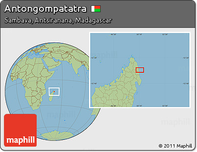 Savanna Style Location Map of Antongompatatra