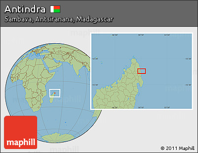 Savanna Style Location Map of Antindra