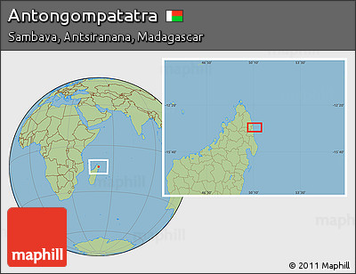 Savanna Style Location Map of Antongompatatra