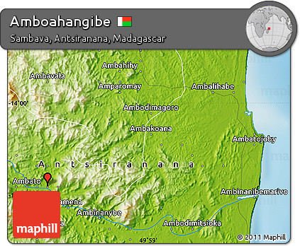 Physical Map of Amboahangibe