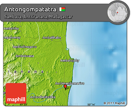 Physical Map of Antongompatatra