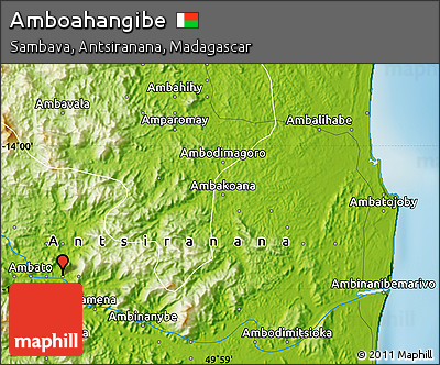 Physical Map of Amboahangibe