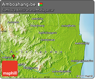 Physical Map of Amboahangibe