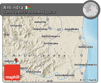 Shaded Relief Map of Antindra