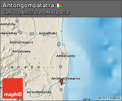 Shaded Relief Map of Antongompatatra