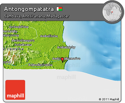 Physical Panoramic Map of Antongompatatra