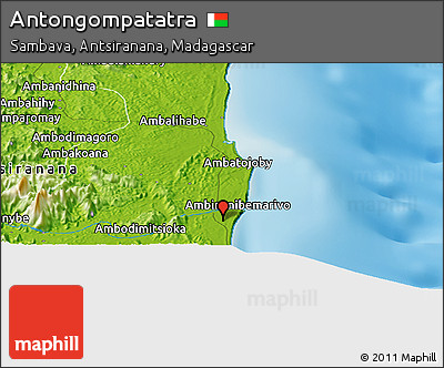 Physical Panoramic Map of Antongompatatra