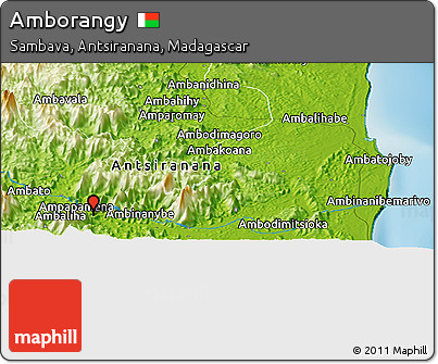 Physical Panoramic Map of Amborangy