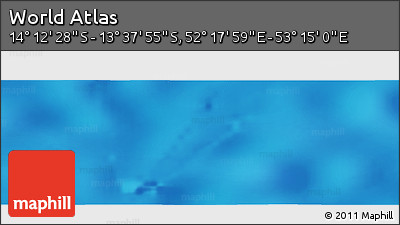 Physical Panoramic Map of the Area around 13° 55' 11" S, 52° 46' 29" E