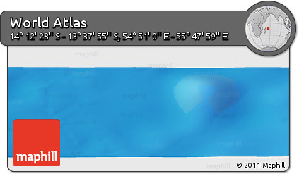Physical Panoramic Map of the Area around 13° 55' 11" S, 55° 19' 30" E