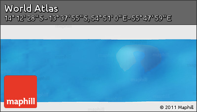 Physical Panoramic Map of the Area around 13° 55' 11" S, 55° 19' 30" E
