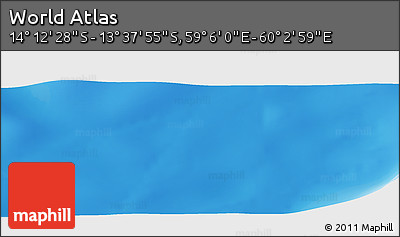 Physical Panoramic Map of the Area around 13° 55' 11" S, 59° 34' 30" E