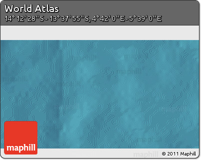 Satellite 3D Map of the Area around 13° 55' 11" S, 5° 10' 30" E