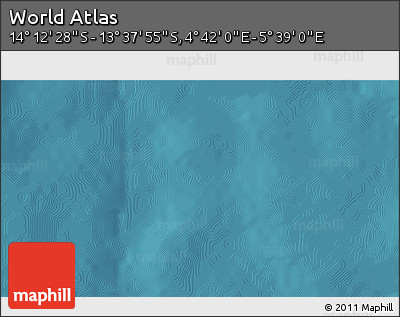Satellite 3D Map of the Area around 13° 55' 11" S, 5° 10' 30" E