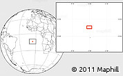 Blank Location Map of the area around 13° 55' 11" S, 5° 52' 30" W