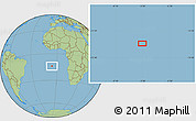 Savanna Style Location Map of the area around 13° 55' 11" S, 5° 52' 30" W