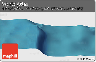 Satellite Panoramic Map of the Area around 13° 55' 11" S, 61° 16' 29" E