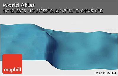 Satellite Panoramic Map of the Area around 13° 55' 11" S, 61° 16' 29" E