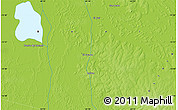 Physical Map of the area around 13° 55' 11" S, 63° 40' 30" W