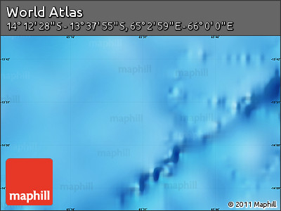 Physical Map of the Area around 13° 55' 11" S, 65° 31' 30" E
