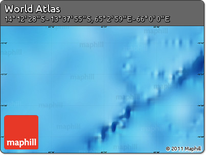 Physical Map of the Area around 13° 55' 11" S, 65° 31' 30" E