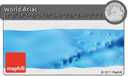 Physical Panoramic Map of the Area around 13° 55' 11" S, 65° 31' 30" E